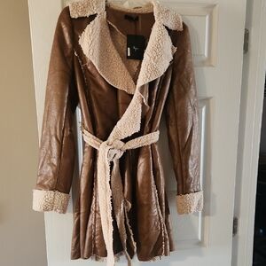 Ryu Tan Teddy Jacket with Cream Accents
